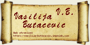 Vasilija Butačević vizit kartica